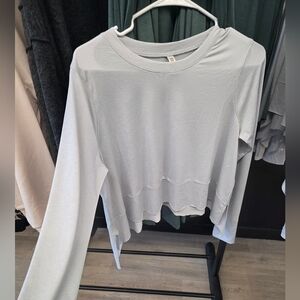 Women's Light Gray Long Sleeve Top